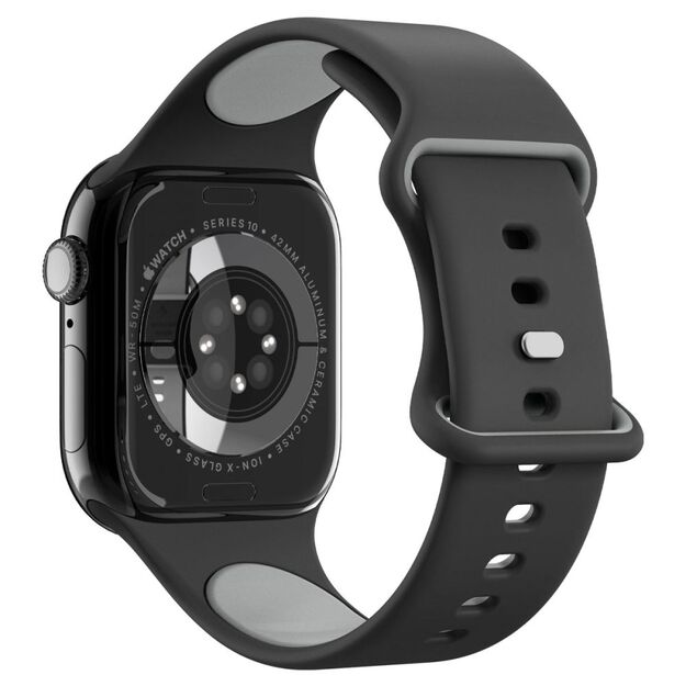 Spigen Nano Pop Strap for Apple Watch 40/41/42 mm - Black and Gray 4