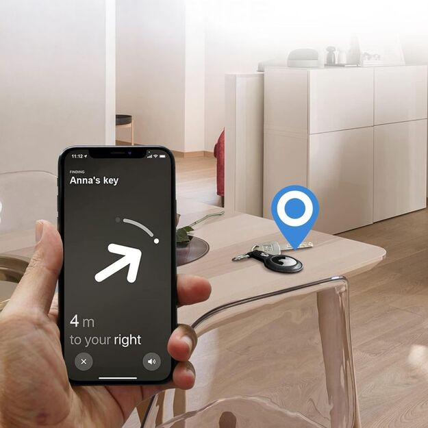 Tech-Protect NaturalFit Case for Apple AirTag 1/2 - Black 4