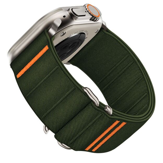Tech-Protect Nylon Slip Strap for Apple Watch 44 / 45 / 46 / 49 mm - Green 2