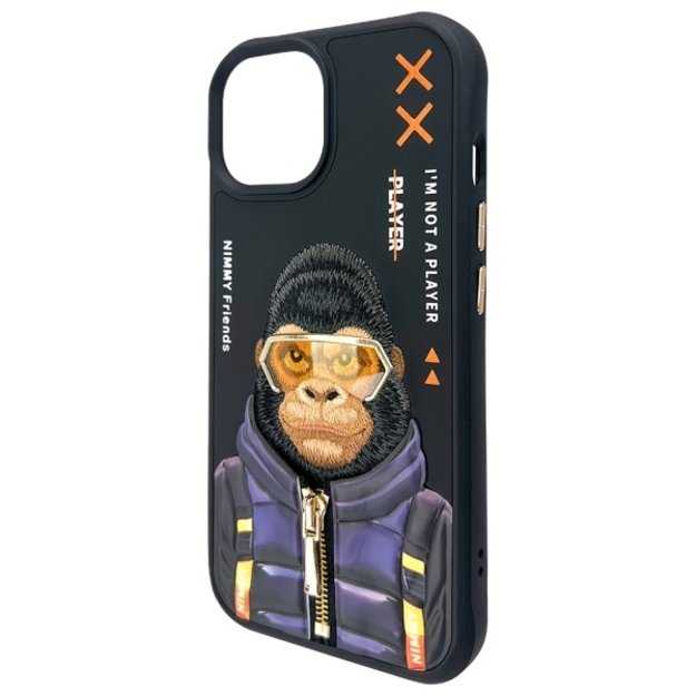 Nimmy Cool&amp Cute 2.0 Monkey case for iPhone 15 - black 6