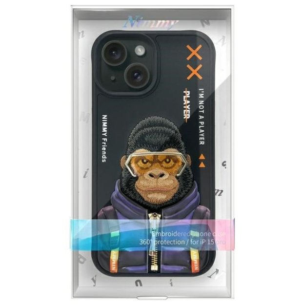 Nimmy Cool&amp Cute 2.0 Monkey case for iPhone 15 - black 12
