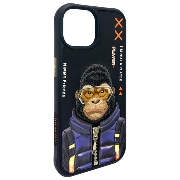 Nimmy Cool&amp Cute 2.0 Monkey case for iPhone 15 - black 5