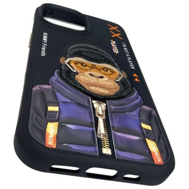 Nimmy Cool&amp Cute 2.0 Monkey case for iPhone 15 - black 8