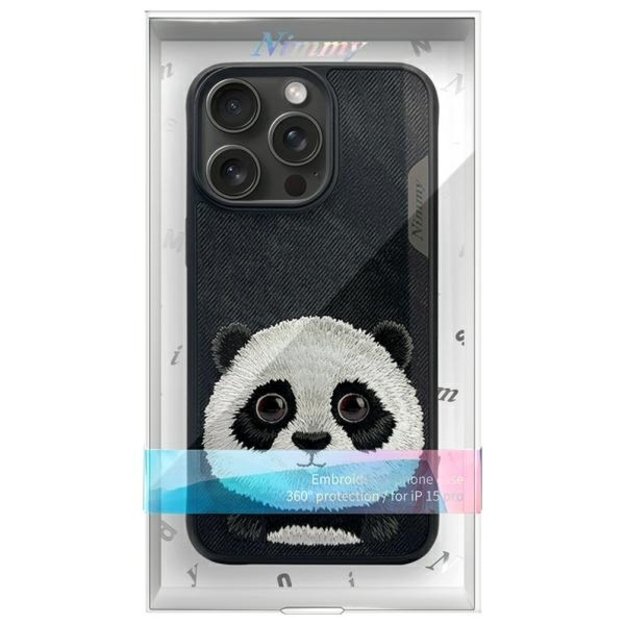 Nimmy Big Eyed Pet 2.0 Panda case for iPhone 15 Pro - black 9