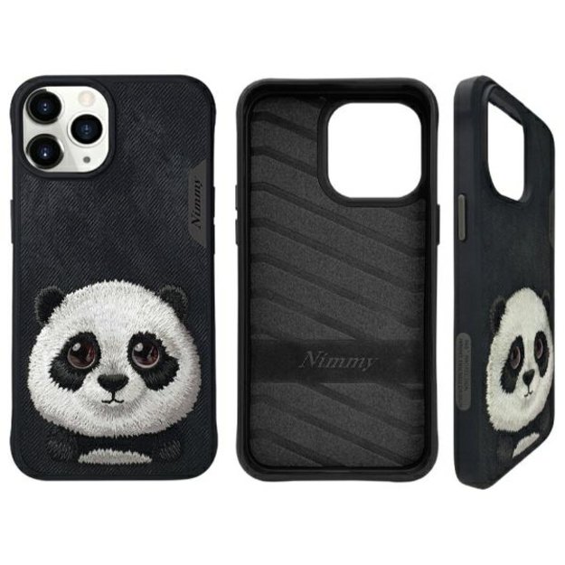 Nimmy Big Eyed Pet 2.0 Panda case for iPhone 15 Pro - black 1