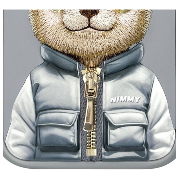 Nimmy Cool&amp Cute 2.0 Bear Case for iPhone 15 Pro - Gray 8