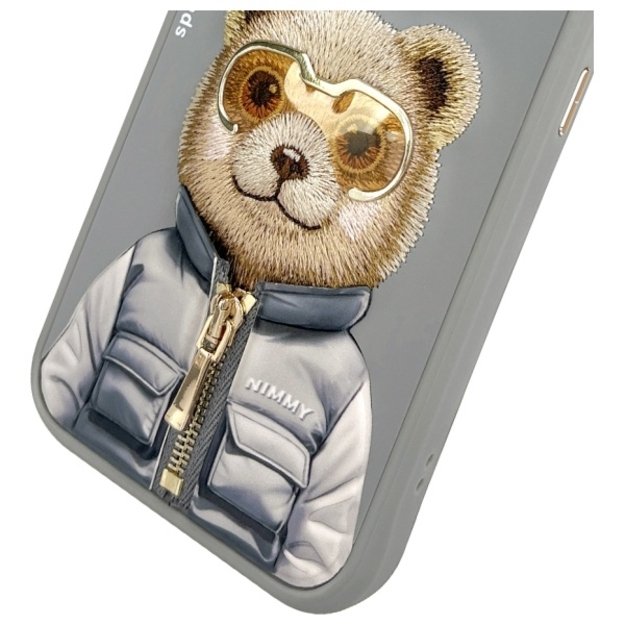 Nimmy Cool&amp Cute 2.0 Bear Case for iPhone 15 Pro - Gray 7
