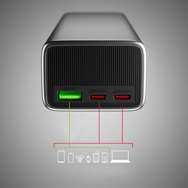 Powerbank SBS 10000mAh PD 35W with LCD display - gray 3
