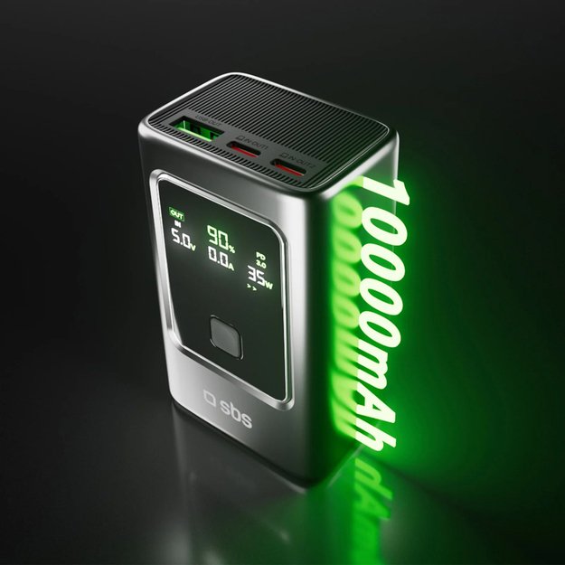 Powerbank SBS 10000mAh PD 35W with LCD display - gray 2