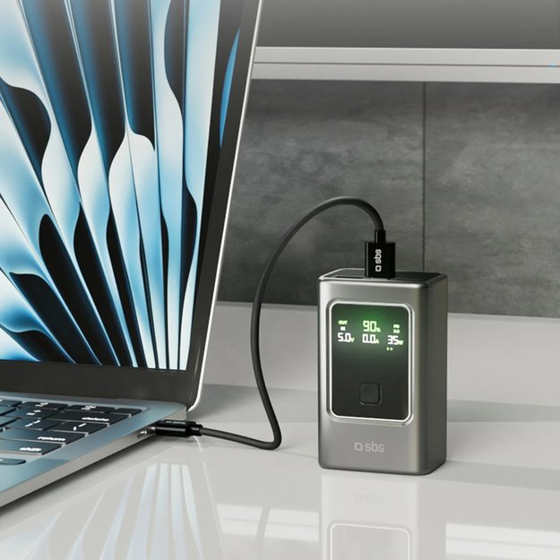 Powerbank SBS 10000mAh PD 35W with LCD display - gray 6