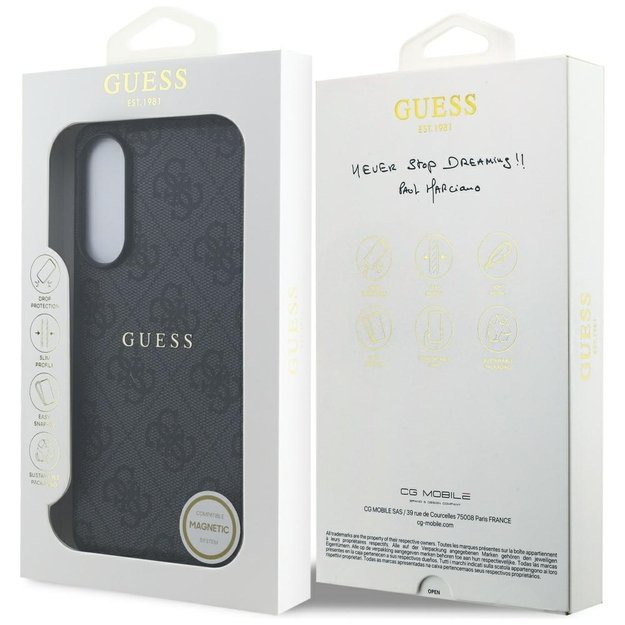 Guess 4G Ring Classic Logo MagSafe Case for Samsung Galaxy S25 Edge - Black 7