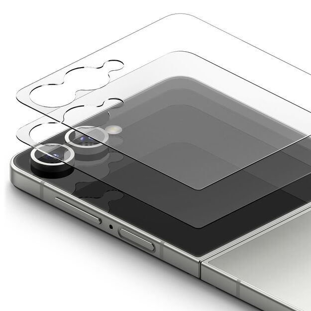 Ringke Cover Display Easy Slide Tempered Glass 2-pack for Samsung Galaxy Z Flip 7 - Transparent 2