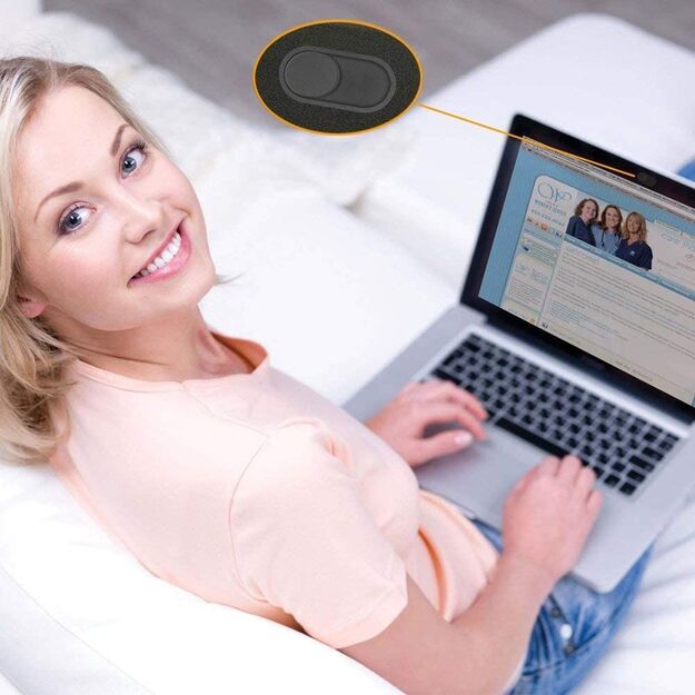 Tech-Protect Cam Fit+ 3-pack laptop camera cover - black 3