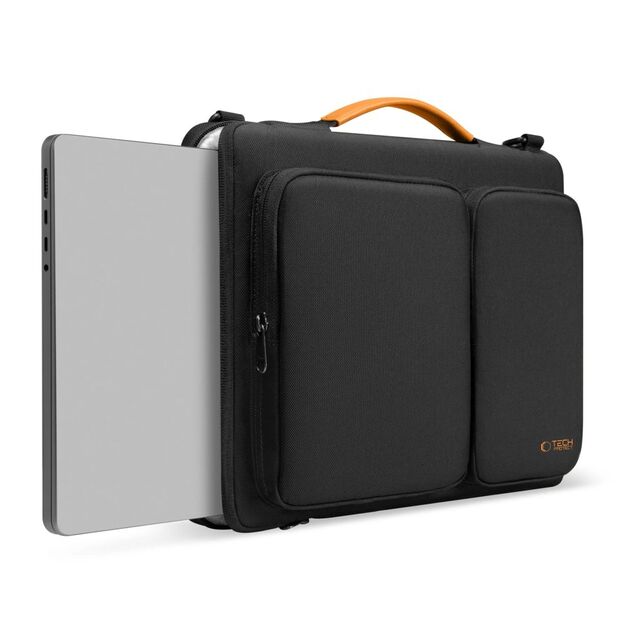 Tech-Protect Defender Bag for Laptop 13-14 - Black and Orange 2