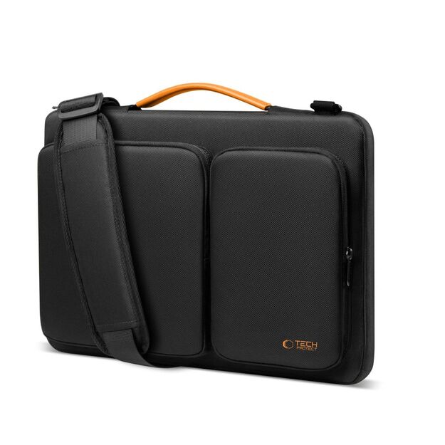 Tech-Protect Defender Bag for Laptop 13-14 - Black and Orange 1