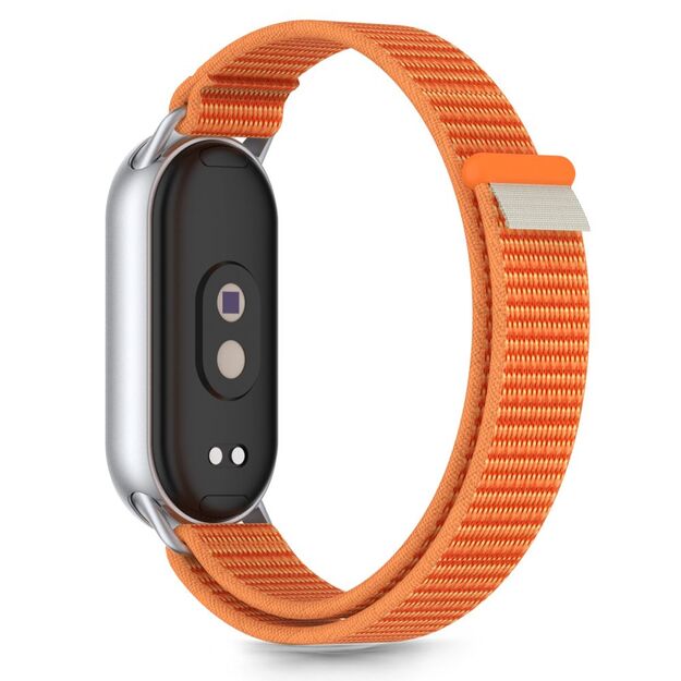 Tech-Protect Nylon Pro Strap for Xiaomi Smart Band 8 / 9 / 10 / NFC - Orange-Gray 1