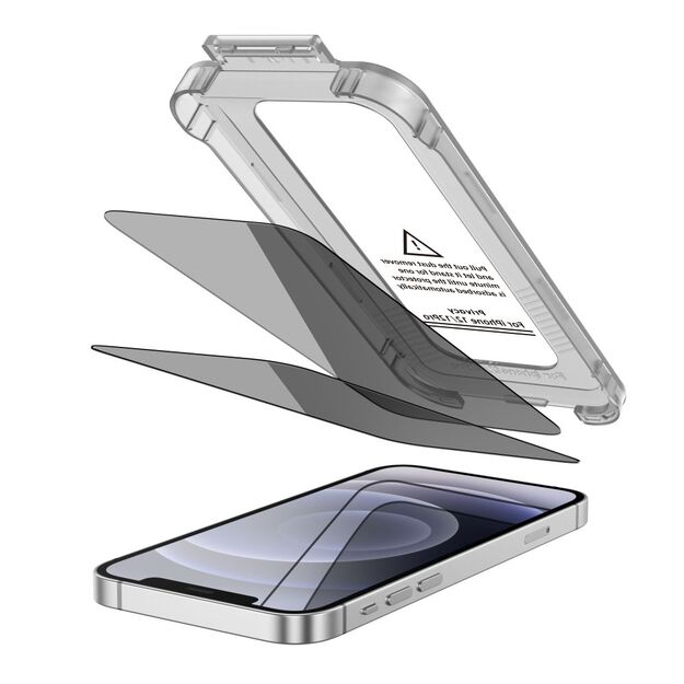 Tech-Protect Quick Set Spy+ Privacy Glass 2-pack for iPhone 12 / 12 Pro 1