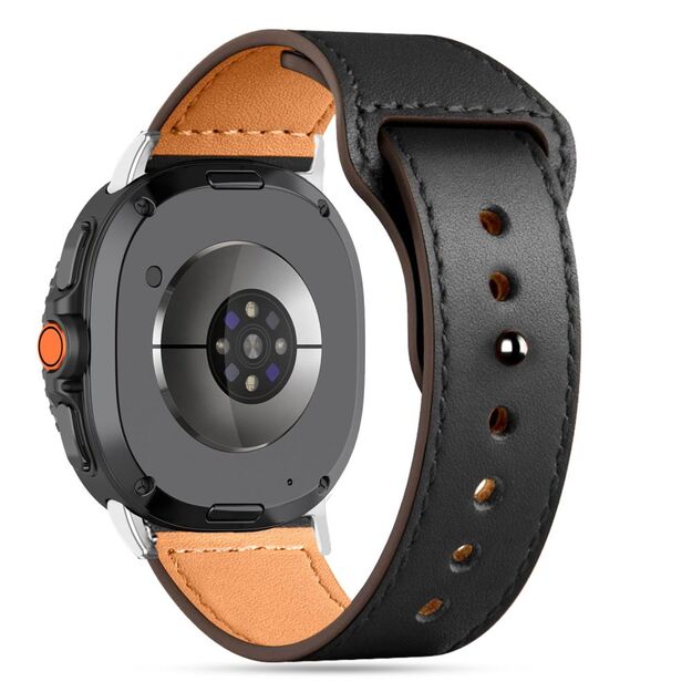 Tech-Protect Leatherfit Strap for Samsung Galaxy Watch 40/44/46 mm - Black 1