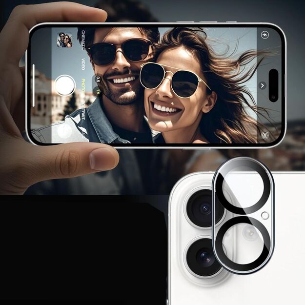 Tech-Protect Cam Fit+ Camera Cover for iPhone 17 - Clear 2