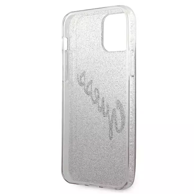Guess GUHCP12SPCUGLSPI iPhone 12 mini 5.4&quot  pink/pink hardcase Glitter Gradient Script 6
