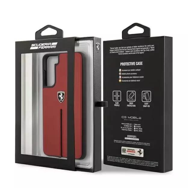Ferrari FEOSIHCS21MRE S21+ G996 red/red hardcase Off Track Leather Nylon Stripe 7