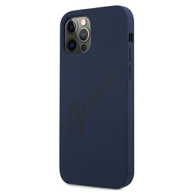 Guess GUHCP12MLSVSBL iPhone 12/12 Pro 6.1&quot  blue/blue hardcase Script Vintage 8