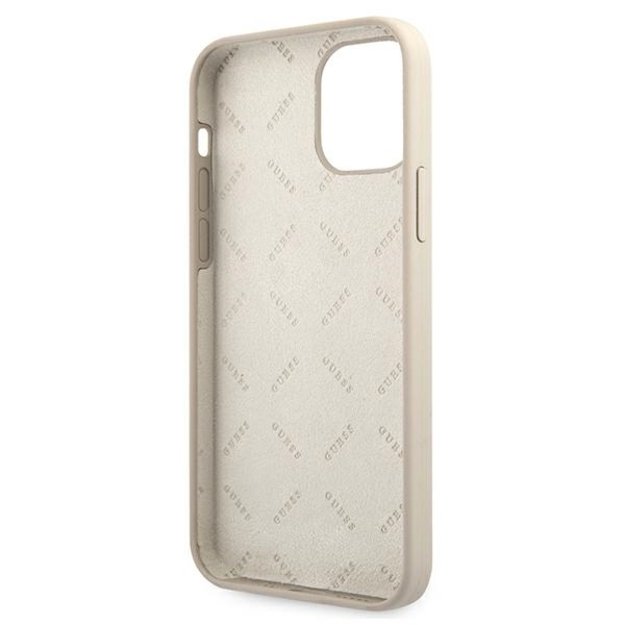 Guess GUHCP12SLSVSGP iPhone 12 mini 5.4&quot  gray pink/grey pink hardcase Silicone Vintage 6