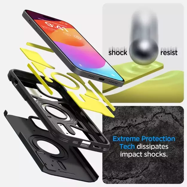 Spigen Tough Armor MagSafe case for iPhone 15 - black 19