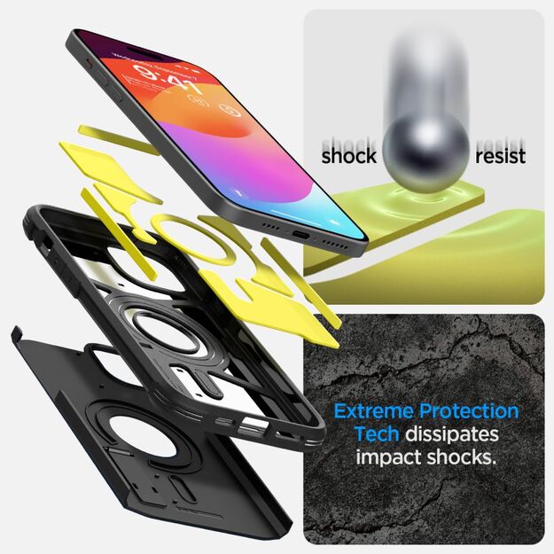 Spigen Tough Armor MagSafe case for iPhone 15 - black 26