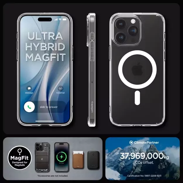 Spigen Ultra Hybrid Mag Case with MagSafe for iPhone 15 Pro - Clear Matte 27