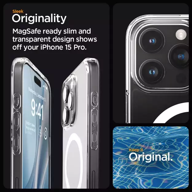 Spigen Ultra Hybrid Mag Case with MagSafe for iPhone 15 Pro - Clear Matte 23