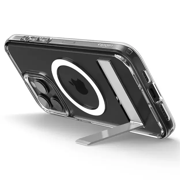 Spigen Ultra Hybrid S MagSafe Case with Stand for iPhone 15 Pro - Transparent 24