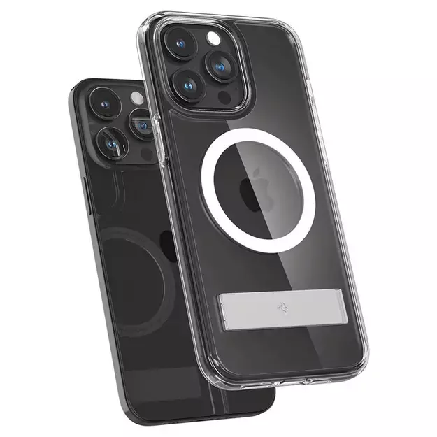 Spigen Ultra Hybrid S MagSafe Case with Stand for iPhone 15 Pro - Transparent 22