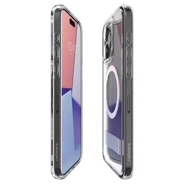 Spigen Ultra Hybrid S MagSafe Case with Stand for iPhone 15 Pro - Transparent 32