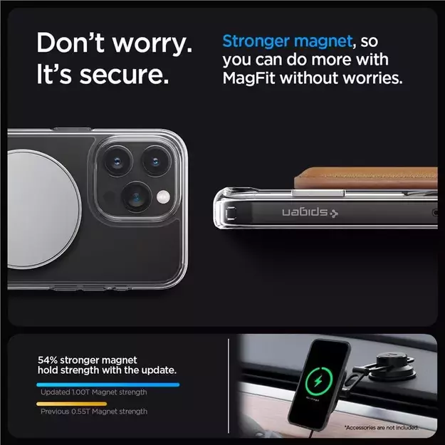 Spigen Ultra Hybrid S MagSafe Case with Stand for iPhone 15 Pro - Transparent 29