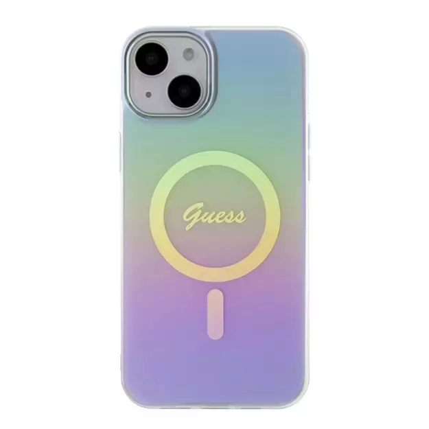 Guess IML Iridescent MagSafe case for iPhone 15 Plus - purple 9