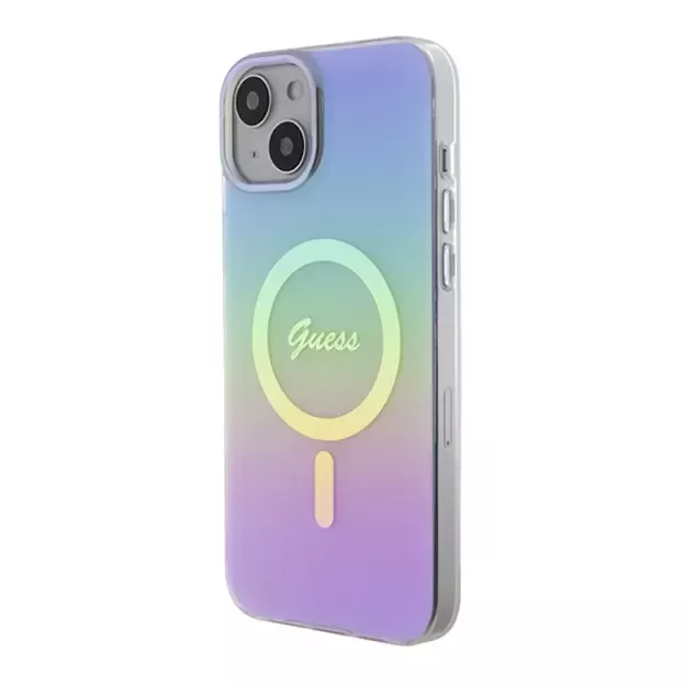Guess IML Iridescent MagSafe case for iPhone 15 Plus - purple 8