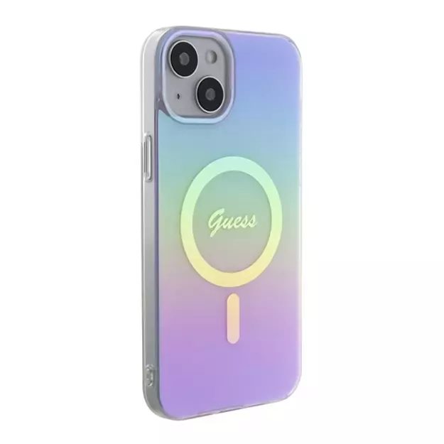 Guess IML Iridescent MagSafe case for iPhone 15 Plus - purple 10