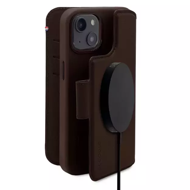 Decoded Detachable Wallet Case Leather with MagSafe with Flip for iPhone 14 Plus - Brown