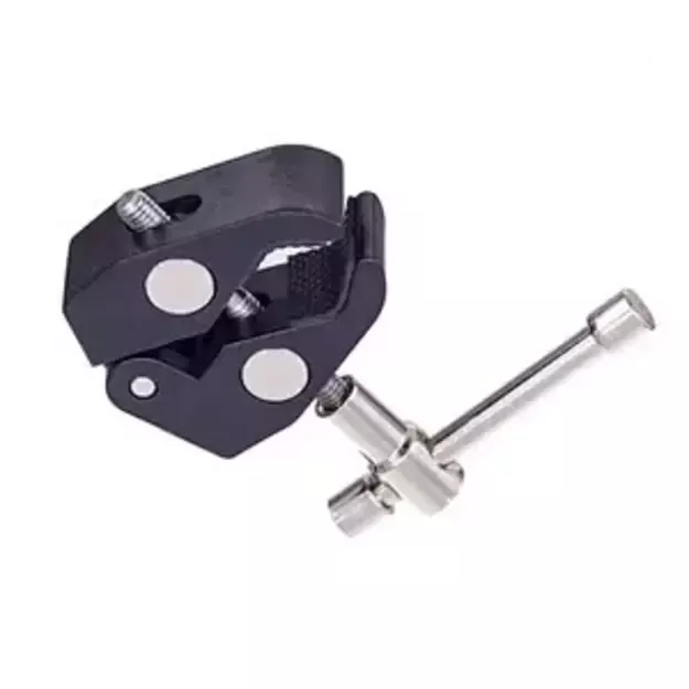Clamping bracket for mounting accessories with 1/4 and 3/8 inch screw 2