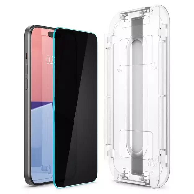Spigen Glas.tR EZ Fit Privacy Tempered Glass for iPhone 15 Plus 2