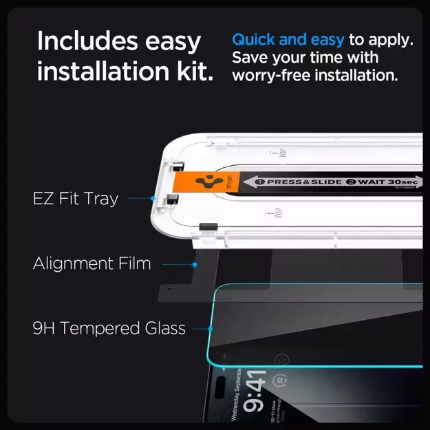 Spigen Glas.tR EZ Fit Privacy Tempered Glass for iPhone 15 Plus 6