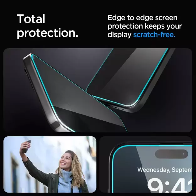 Spigen Glas.tR EZ Fit Privacy Tempered Glass for iPhone 15 Plus 9