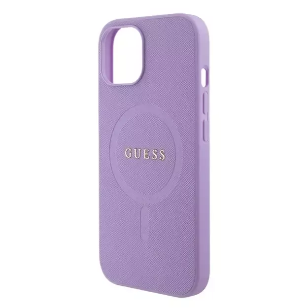 Guess GUHMP15SPSAHMCU iPhone 15 6.1&quot  purple/purple hardcase Saffiano MagSafe 6