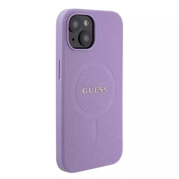 Guess GUHMP15SPSAHMCU iPhone 15 6.1&quot  purple/purple hardcase Saffiano MagSafe 4