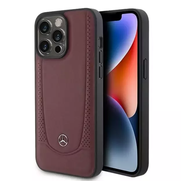 Mercedes MEHCP15LARMRE iPhone 15 Pro 6.1&quot  red/red hardcase Leather Urban Bengale