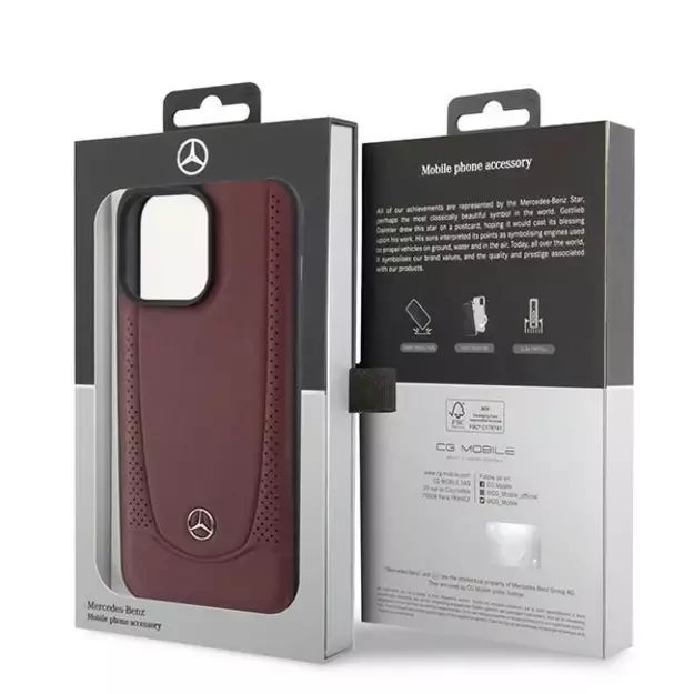 Mercedes MEHCP15LARMRE iPhone 15 Pro 6.1&quot  red/red hardcase Leather Urban Bengale 14