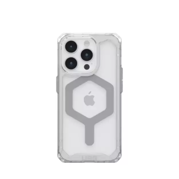 UAG Plyo MagSafe case for iPhone 15 Pro - transparent and silver