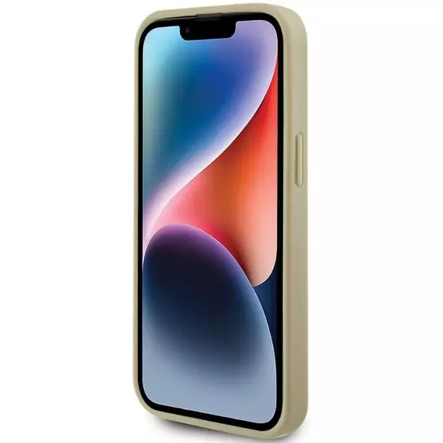 Guess Perforated 4G Glitter case for iPhone 15 - gold 7