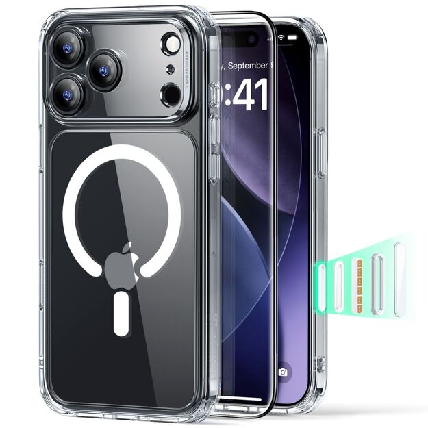 ESR Classic Hybrid MagSafe + Tempered Glass Set for iPhone 17 Pro - Clear